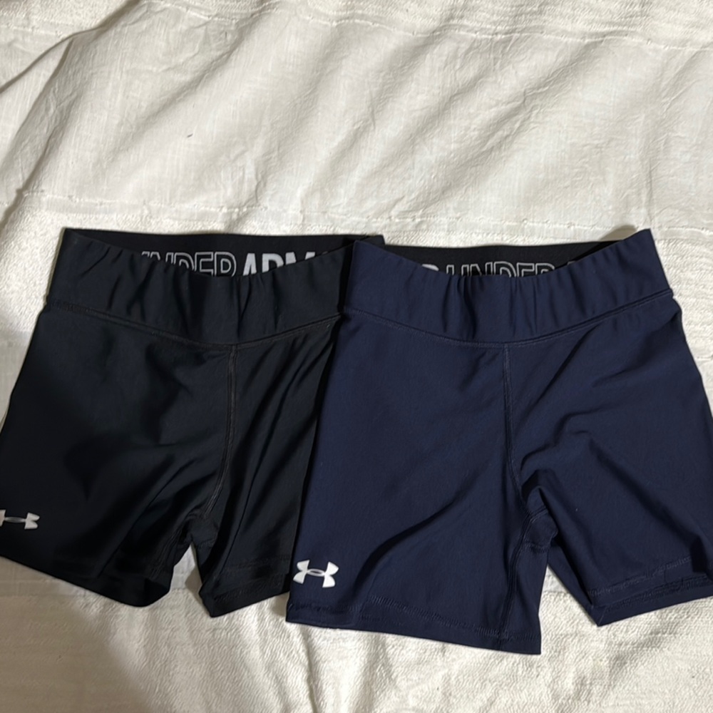 Under Armour Black and Navy Athletic Shorts